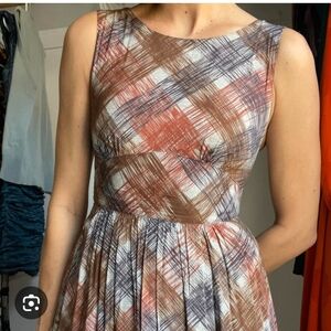 Anthropologie Maple Plaid Sleeveless Dress. Size 2